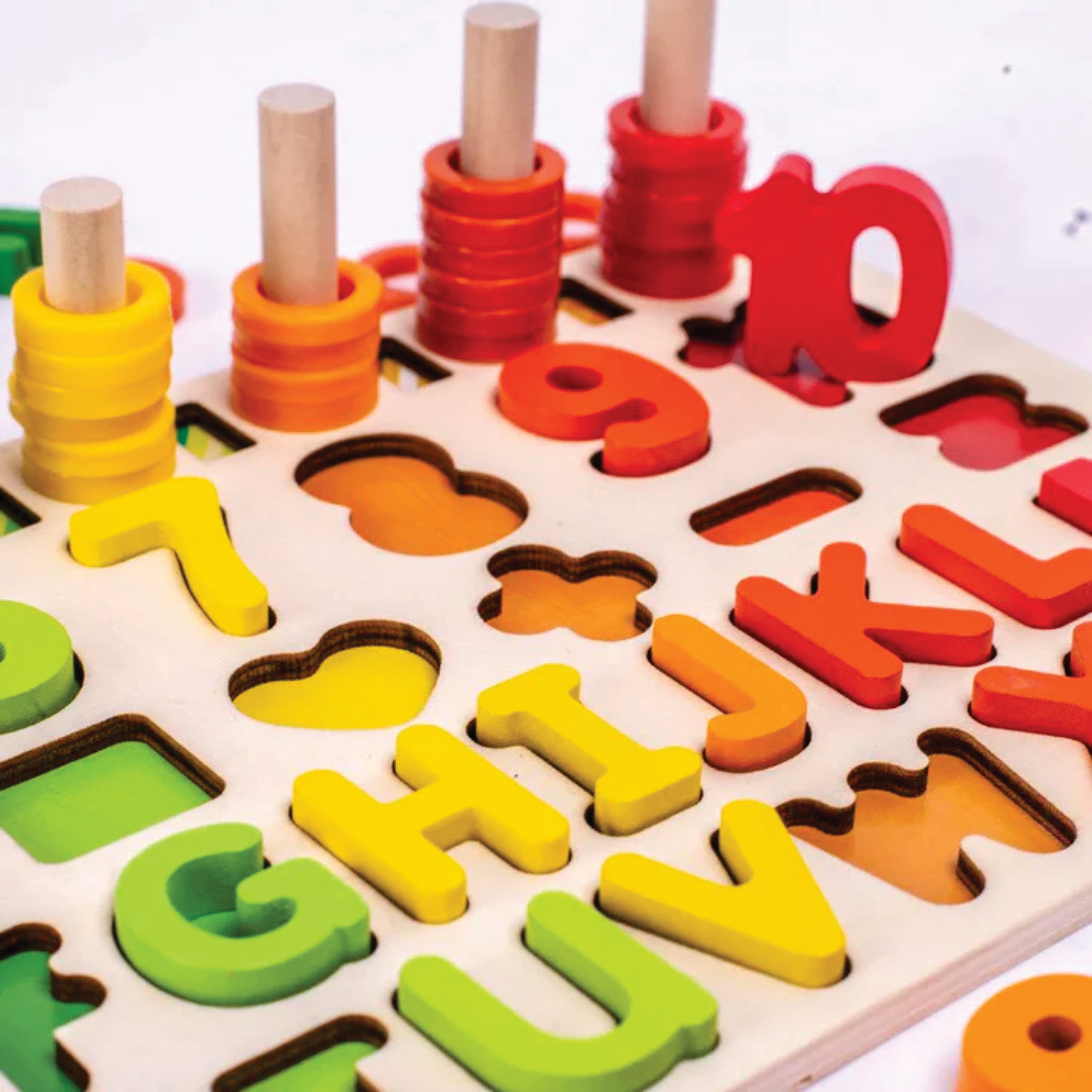 TABLERO DIDÁCTICO DE MADERA MONTESSORI 7 EN 1 DE 135 PIEZAS